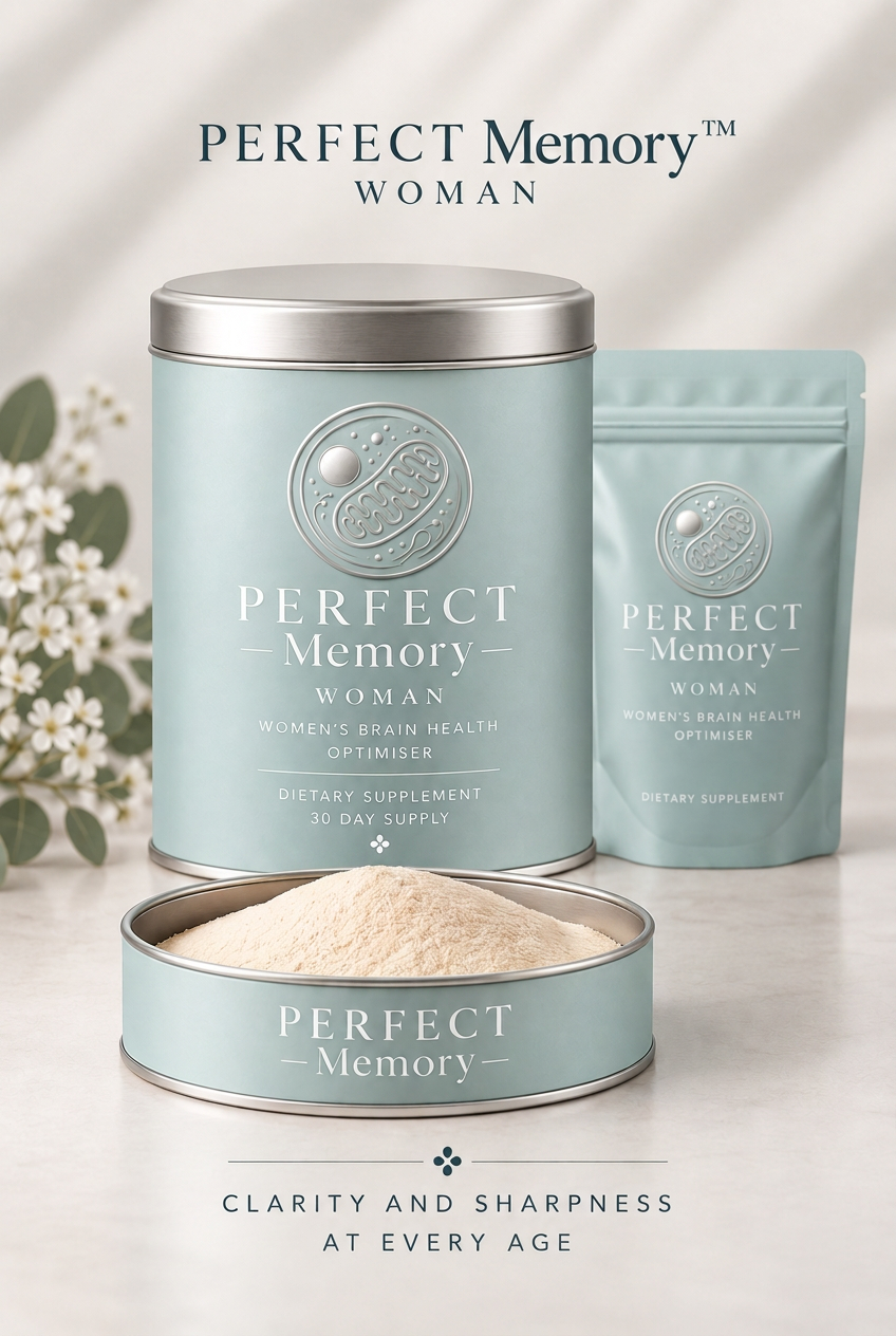PERFECT Memory™ WOMAN tin, powder-filled serving tin, and refill pouch